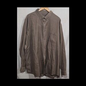 Johnny Bigg Mens 6XL Brown Corduroy Long Sleeve Button Down Shirt 52126-05